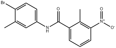 N-(4-bromo-3-methylphenyl)-2-methyl-3-nitrobenzamide Struktur