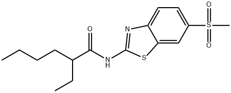 2-ethyl-N-[6-(methylsulfonyl)-1,3-benzothiazol-2-yl]hexanamide Struktur