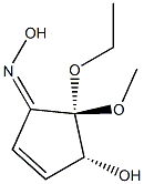 2-Cyclopenten-1-one,5-ethoxy-4-hydroxy-5-methoxy-,oxime,(4R,5S)-rel-(9CI) Struktur