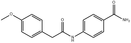 4-{[2-(4-methoxyphenyl)acetyl]amino}benzamide Struktur