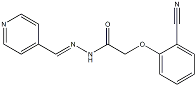 2-(2-cyanophenoxy)-N'-(4-pyridinylmethylene)acetohydrazide Struktur