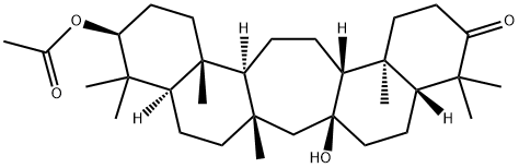 3β-Acetoxy-14β-hydroxy-C(14a)-homo-27-norgammaceran-21-one Struktur