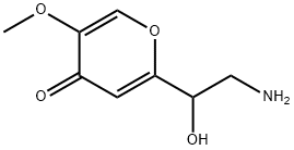 4H-Pyran-4-one,2-(2-amino-1-hydroxyethyl)-5-methoxy-(9CI) Struktur