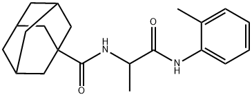 Tricyclo[3.3.1.13,7]decane-1-carboxamide, N-[1-methyl-2-[(2-methylphenyl)amino]-2-oxoethyl]- (9CI) Struktur