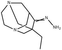 3,6-Diazatricyclo[4.3.1.13,8]undecan-9-one,1-ethyl-,hydrazone(9CI) Struktur