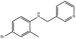 4-bromo-2-methyl-N-(pyridin-3-ylmethyl)aniline Struktur