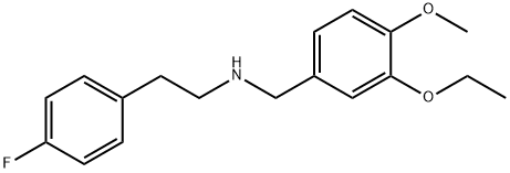 N-(3-ethoxy-4-methoxybenzyl)-2-(4-fluorophenyl)ethanamine Struktur