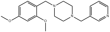 1-(2,4-dimethoxybenzyl)-4-(pyridin-3-ylmethyl)piperazine Struktur