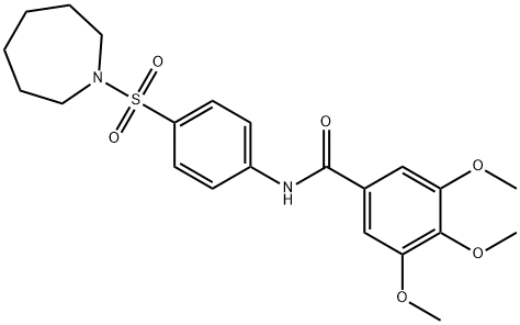 N-[4-(1-azepanylsulfonyl)phenyl]-3,4,5-trimethoxybenzamide Struktur