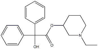 α-Hydroxy-α-phenylbenzeneacetic acid 1-ethyl-3-piperidinyl ester Struktur