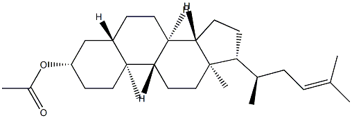 26,27-Dinor-5α-ergost-23-en-3β-ol acetate Struktur