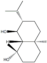 (1S,8aα)-Decahydro-1,4aβ-dimethyl-7β-isopropyl-1β,8α-naphthalenediol Struktur