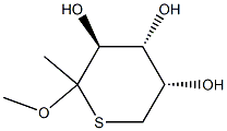 Methyl 1-deoxy-6-thio-D-fructopyranoside Struktur