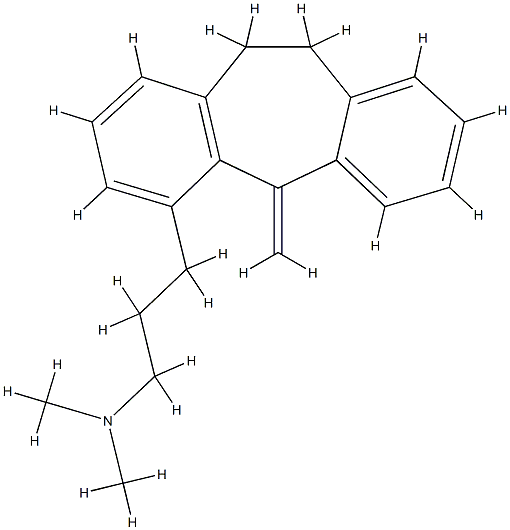 10,11-Dihydro-N,N-dimethyl-5-methylene-5H-dibenzo[a,d]cycloheptene-4-(1-propanamine) Struktur