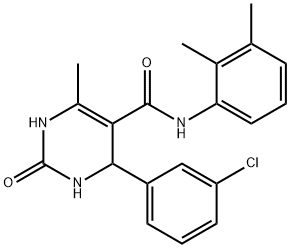 4-(3-chlorophenyl)-N-(2,3-dimethylphenyl)-6-methyl-2-oxo-1,2,3,4-tetrahydropyrimidine-5-carboxamide Struktur