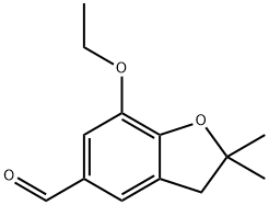 5-Benzofurancarboxaldehyde,7-ethoxy-2,3-dihydro-2,2-dimethyl-(9CI) Struktur