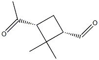 Cyclobutanecarboxaldehyde, 3-acetyl-2,2-dimethyl-, (1R,3S)-rel- (9CI) Struktur