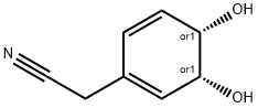 1,5-Cyclohexadiene-1-acetonitrile, 3,4-dihydroxy-, (3R,4S)-rel- (9CI) Struktur