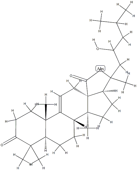 (20ξ)-20,23-Dihydroxy-3-oxolanost-9(11)-en-18-oic acid γ-lactone Struktur