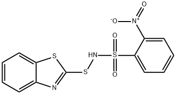 N-(1,3-benzothiazol-2-ylsulfanyl)-2-nitrobenzenesulfonamide Struktur