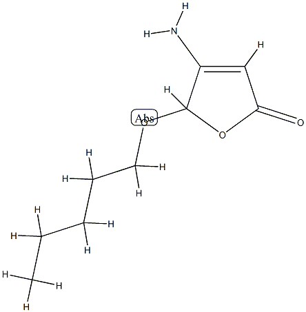 2(5H)-Furanone,4-amino-5-(pentyloxy)-(9CI) Struktur