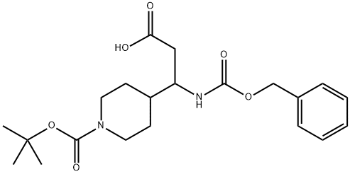 4-(1-Benzyloxycarbonylamino-2-carboxy-ethyl)-piperidine-1-carboxylic acid tert-b Struktur