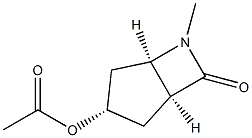 6-Azabicyclo[3.2.0]heptan-7-one,3-(acetyloxy)-6-methyl-,(1R,3R,5S)-rel-(9CI) Struktur