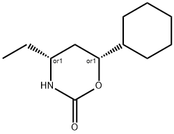 2H-1,3-Oxazin-2-one,6-cyclohexyl-4-ethyltetrahydro-,(4R,6R)-rel-(9CI) Struktur