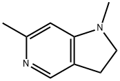 1H-Pyrrolo[3,2-c]pyridine,2,3-dihydro-1,6-dimethyl-(9CI) Struktur