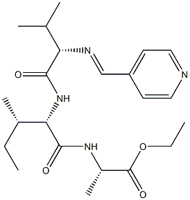 N-(4-Pyridinylmethylene)-L-Val-L-Ile-L-Ala-OEt Struktur