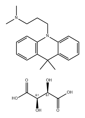 dimetacrine tartrate Struktur