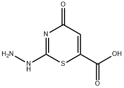 4H-1,3-Thiazine-6-carboxylicacid,2-hydrazino-4-oxo-(9CI) Struktur