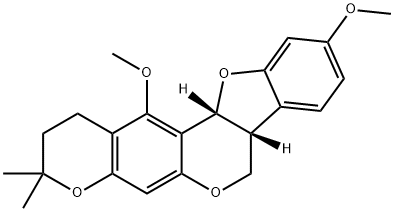 (7aR)-2,3,7aα,12aα-Tetrahydro-10,13-dimethoxy-3,3-dimethyl-1H,7H-benzofuro[3,2-c]pyrano[3,2-g][1]benzopyran Struktur