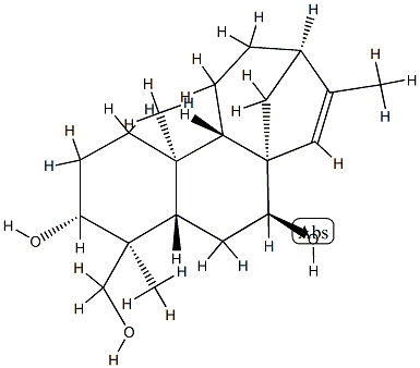 (4S)-Kaur-15-ene-3α,7β,19-triol Struktur