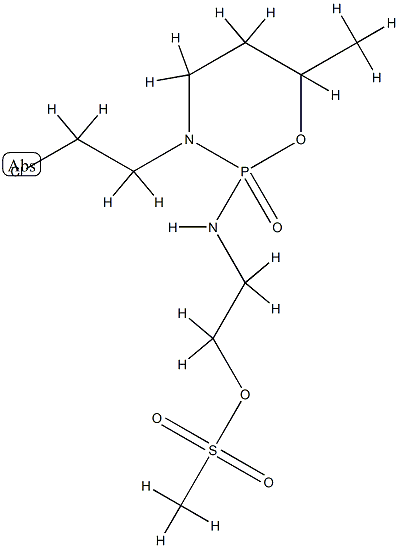 3-(2-chloroethyl)-6-methyl-N-(2-methylsulfonyloxyethyl)-2-oxo-1-oxa-3- aza-2$l^{5}-phosphacyclohexan-2-amine Struktur