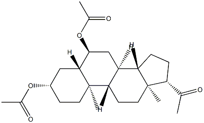 3β,6α-Bis(acetyloxy)-5α-pregnan-20-one Struktur