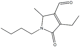 1H-Pyrrole-3-carboxaldehyde,1-butyl-4-ethyl-2,5-dihydro-2-methyl-5-oxo-(9CI) Struktur