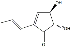 2-Cyclopenten-1-one,4,5-dihydroxy-2-(1E)-1-propenyl-,(4R,5S)-rel-(9CI) Struktur