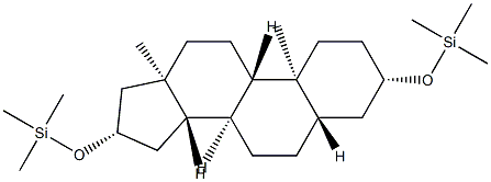 3β,16β-Bis(trimethylsilyloxy)-5α-androstane Struktur