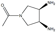 3,4-Pyrrolidinediamine,1-acetyl-,(3R,4S)-rel-(9CI) Struktur