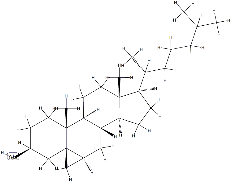 3β-Hydroxy-5,6β-cyclopropano-5β-cholestane Struktur