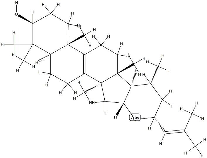 (23R)-16α,23-Epoxy-5α-lanosta-8,24-dien-3β-ol Struktur