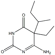 2,4(3H,5H)-Pyrimidinedione,6-amino-5-ethyl-5-(1-methylpropyl)-(9CI) Struktur