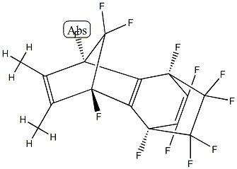 1,2,3,4,5,8,9,9,10,10,11,11-Dodecafluoro-1,4,5,8-tetrahydro-6,7-dimethyl-1α,4α-ethano-5α,8α-methanonaphthalene Struktur