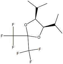 4α,5α-Diisopropyl-2,2-bis(trifluoromethyl)-1,3-dioxolane Struktur