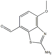 7-Benzothiazolecarboxaldehyde,2-amino-4-methoxy-(9CI) Struktur