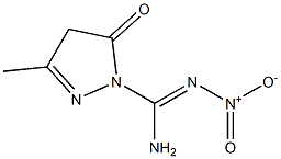 1H-Pyrazole-1-carboximidamide,4,5-dihydro-3-methyl-N-nitro-5-oxo-(9CI) Struktur