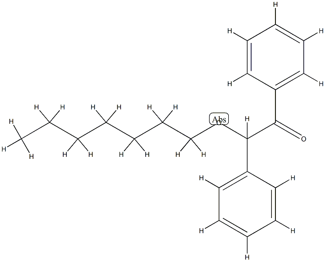 α-Phenyl-α-heptyloxyacetophenone Struktur