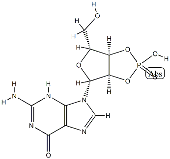 guanosine 2',3'-cyclophosphorothioate Struktur