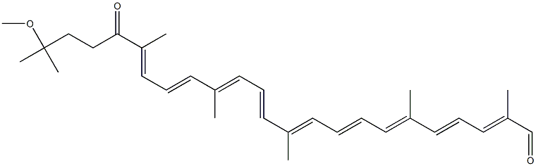 1,2-Dihydro-1-methoxy-4-oxo-8'-apo-ψ,ψ-caroten-8'-al Struktur